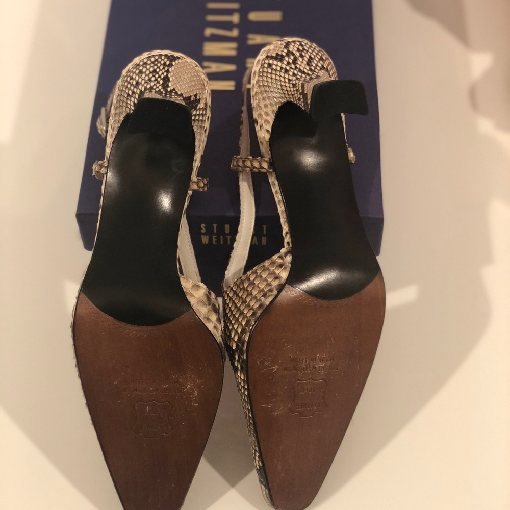 Stuart Weitzman Python Print Slingback Heel - image 4